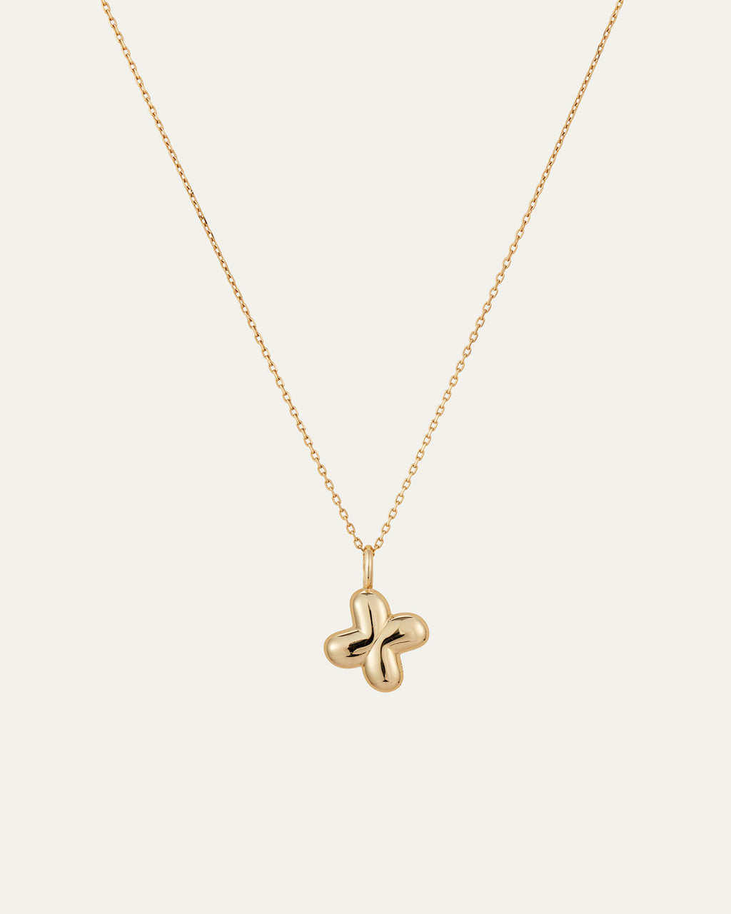 14K Bubble Letter Necklace X