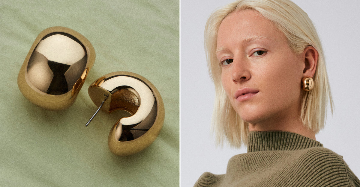 Jenny Bird Gemma Hoops in High Polish Gold