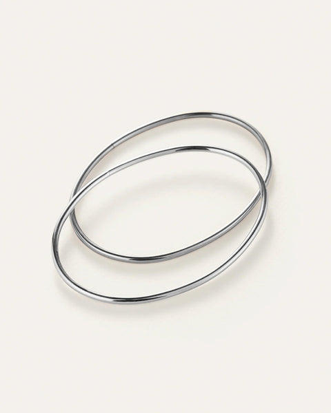 The Dane Anklet Stack - Silver | JENNY BIRD