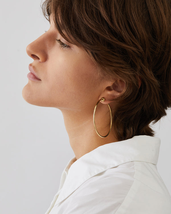 Icon Hoops Medium | Thin Gold Hoop Earrings | JENNY BIRD