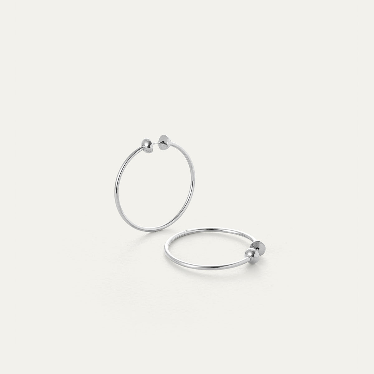 Jenny Bird - Icon Hoops - Large - Silver — Poetry of Material Things