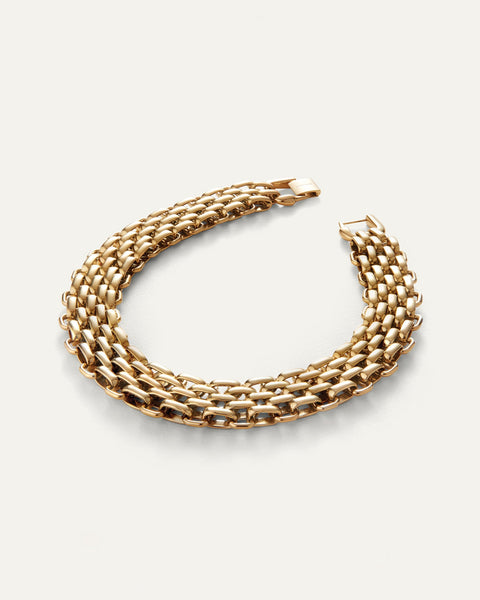 【JENNY BIRD】PENELOPE ブレスレット ゴールド Penelope Flat Chain Bracelet | 14K Gold-Plated | JENNY BIRD