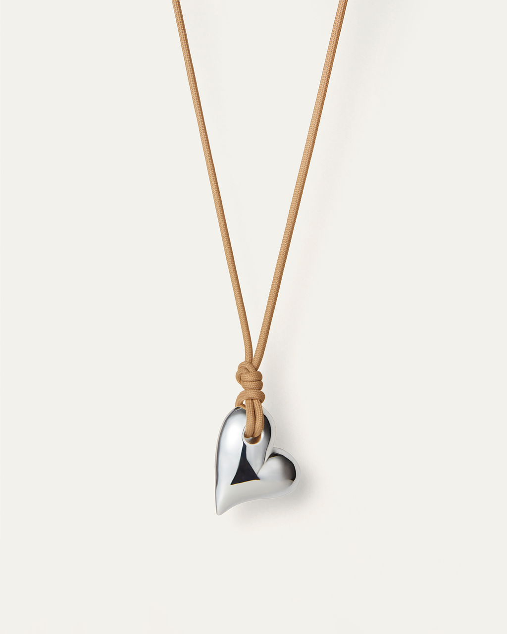 Art Heart On String Necklace