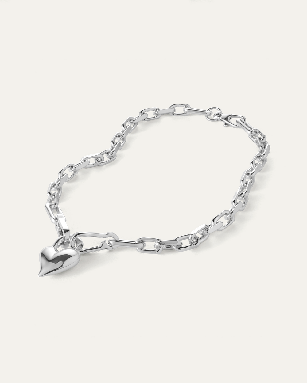 Jenny Bird Padlock Heart Chain Bracelet (More Colors)