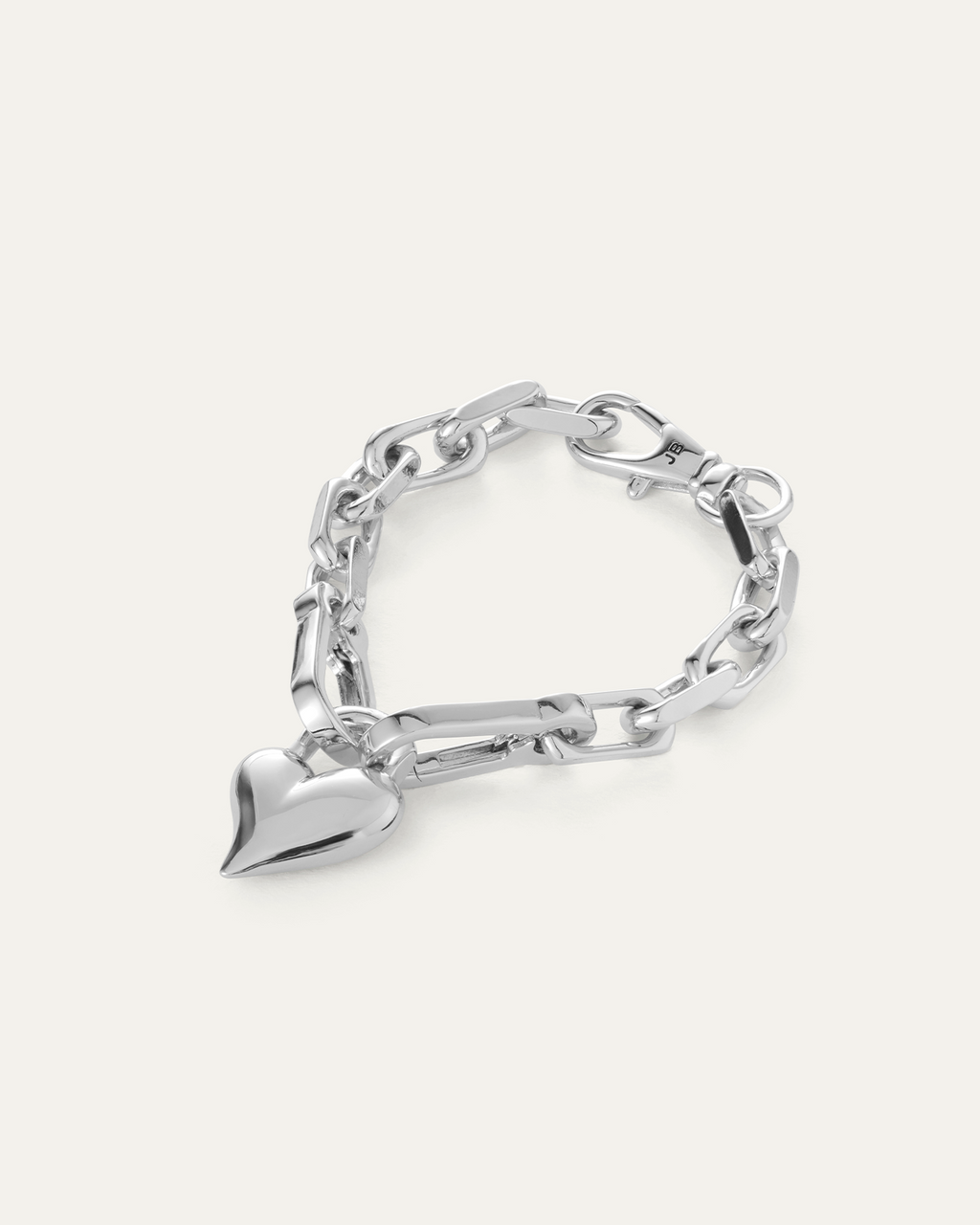 JB2131_PadlockHeartChainBracel