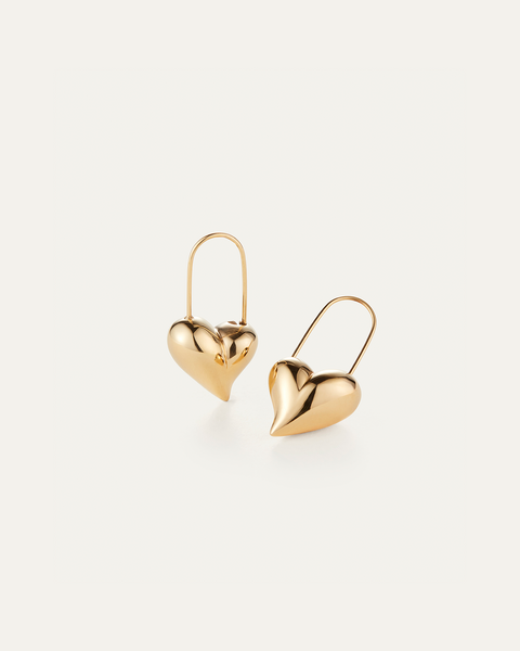☆TATIANA☆ Lettering Pearl Heart Hoop Earring EC1948 Designer fashion, Seoul-fully created | W Concept