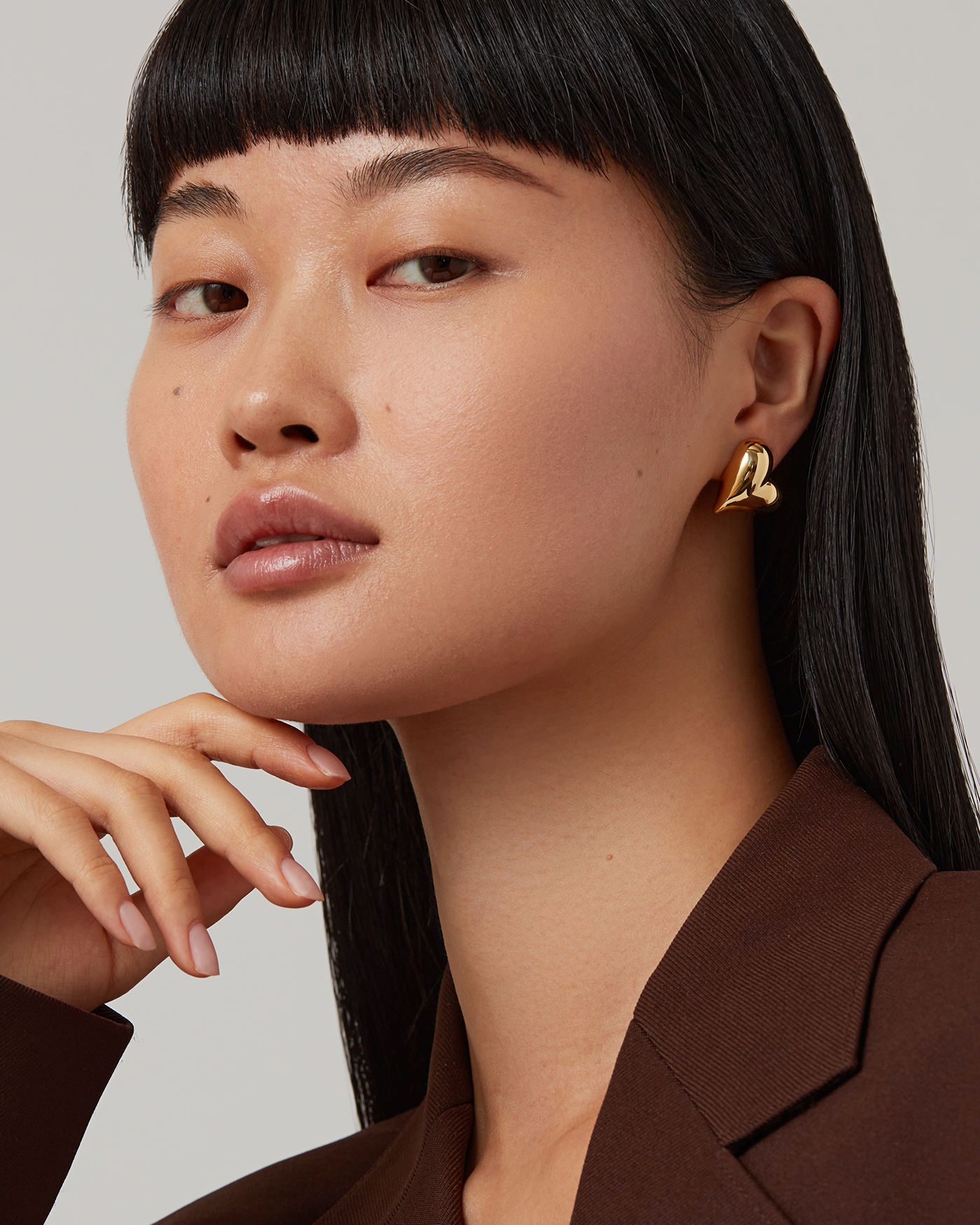 【JENNY BIRD】Art Heart Button Earrings ハート ピアス Art Heart Button Earrings | Gold Heart Jewelry | JENNY BIRD