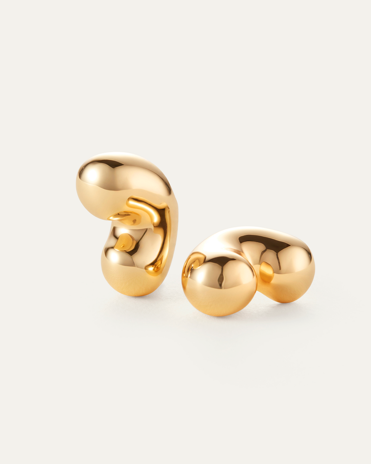 Eliza Puff Earrings | Gold Drop Earrings | JENNY BIRD