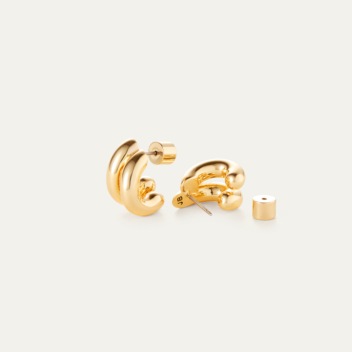 関税送料込み【JENNY BIRD】Mini Florence Earrings ピアス Mini Florence Gold Double Huggie Hoops | JENNY BIRD
