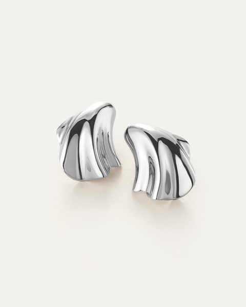 Lydia Silver Earrings | Cool Summer Statement Earrings