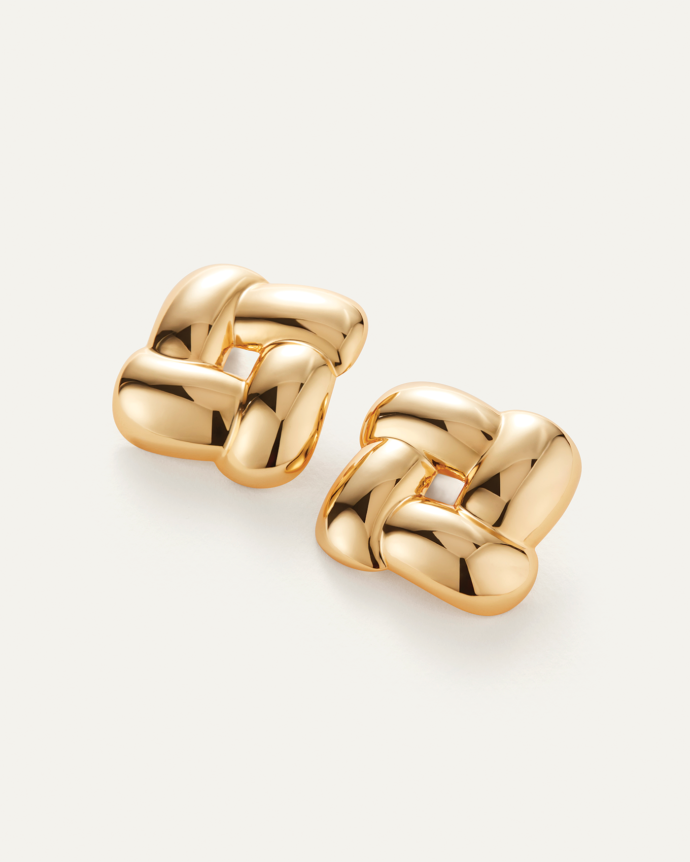 Mega Woven Square Earrings