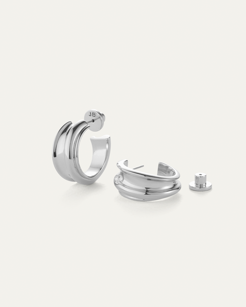 Lennon Hoop Earrings | Silver Hoops | JENNY BIRD