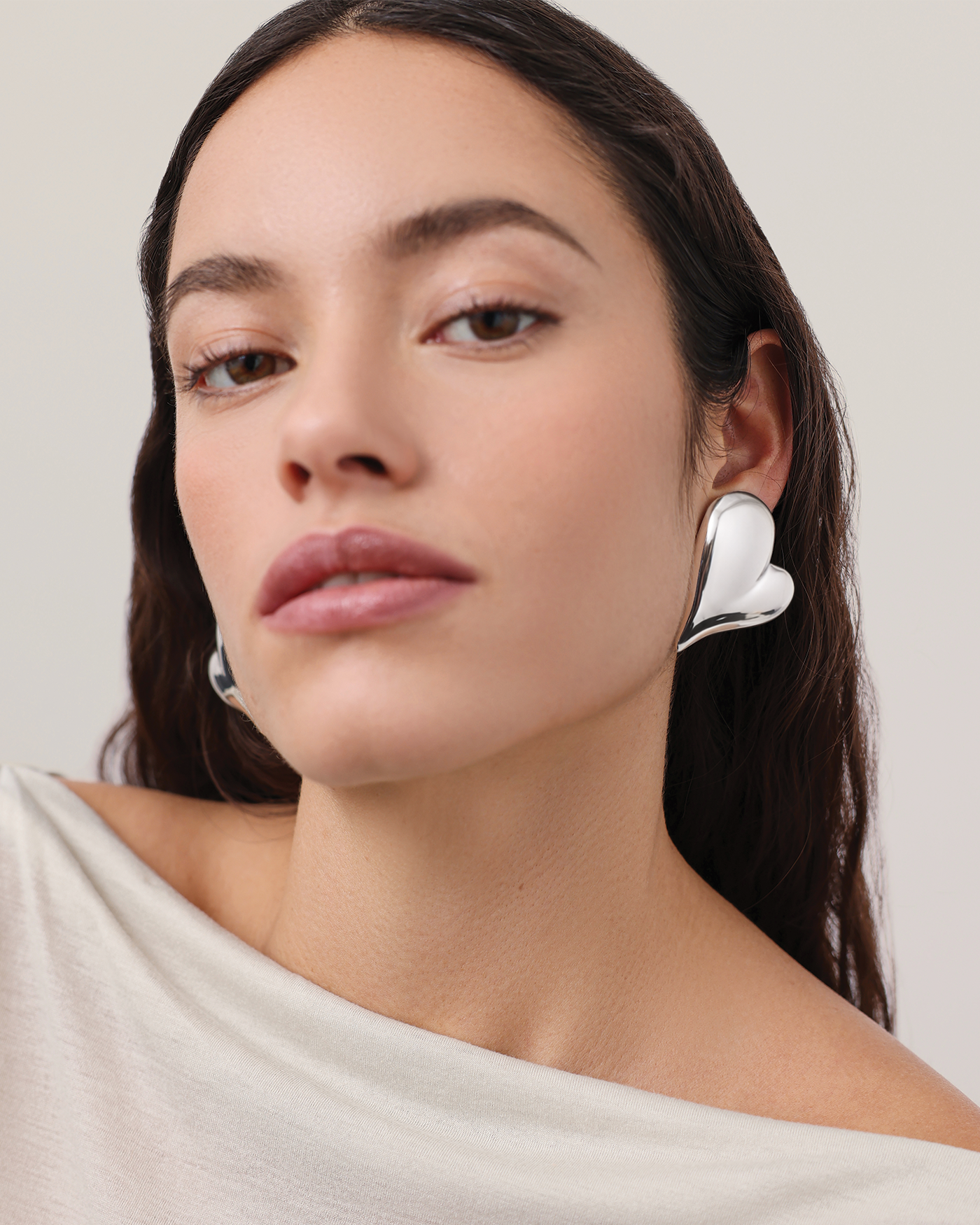 Mega Art Heart Button Earrings