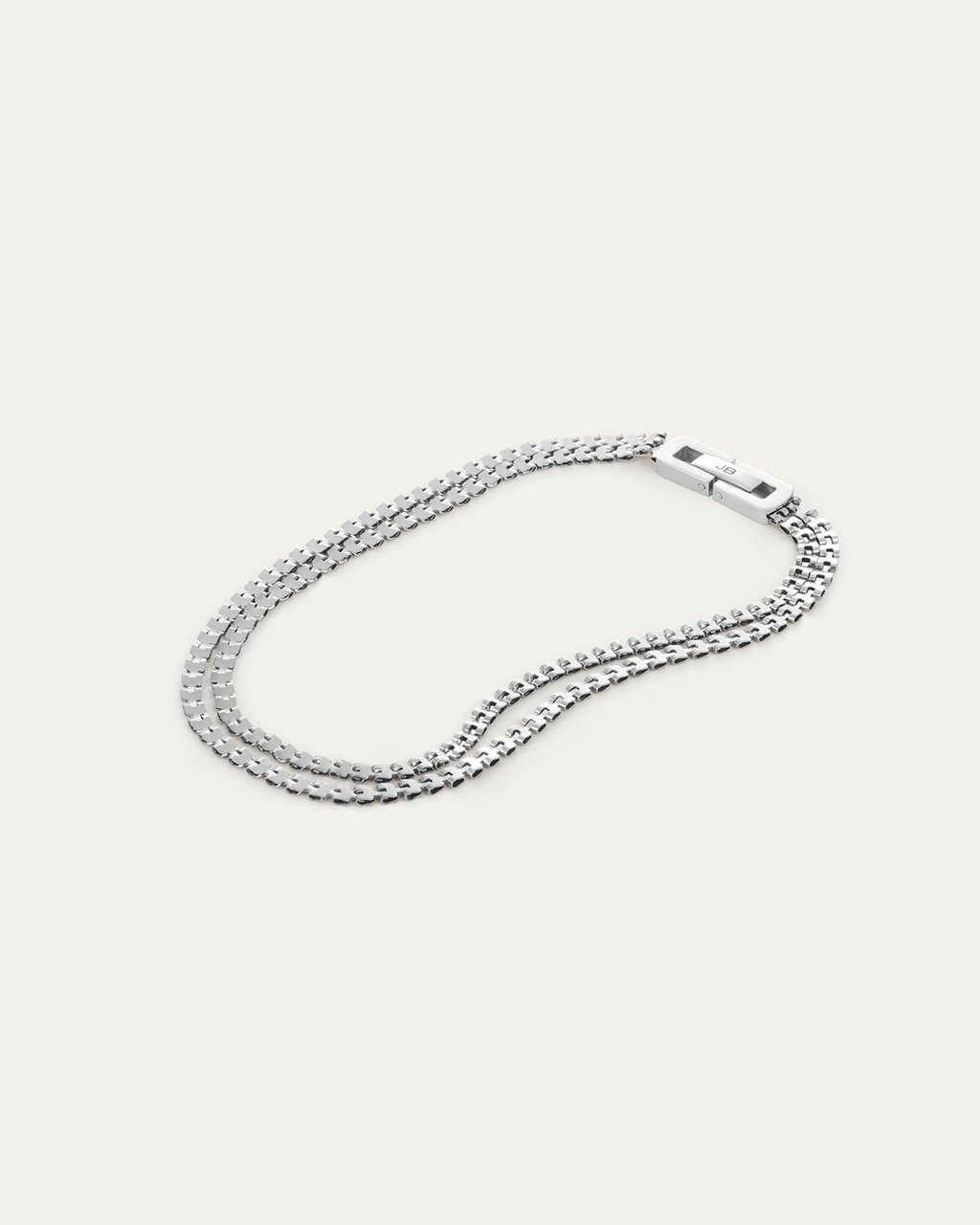 Double Amalfi Anklet | Silver Waterproof Stacked Anklet | JENNY BIRD