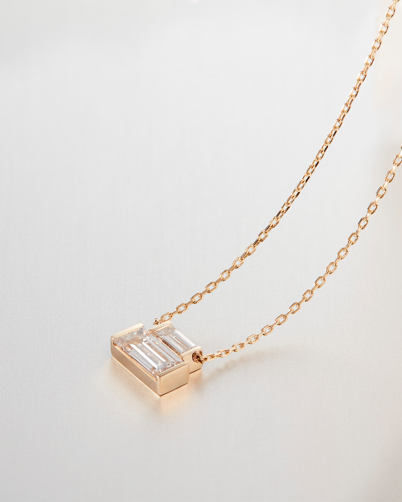 JENNY BIRD 14K Gold Lab Grown Diamond Stacked Baguette Necklace - 0.50 CTW Necklace For Women
