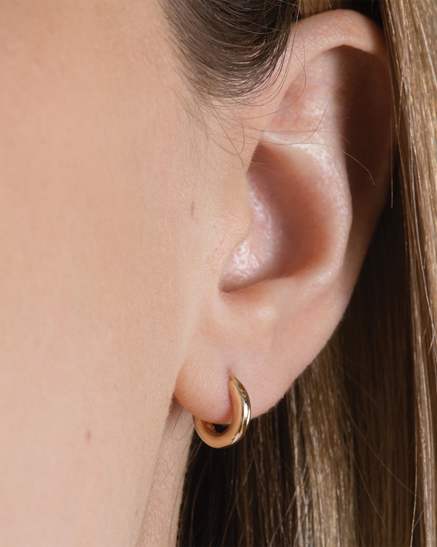 Diamond & Solid Gold Huggie Hoop Earrings | Local Eclectic – local eclectic