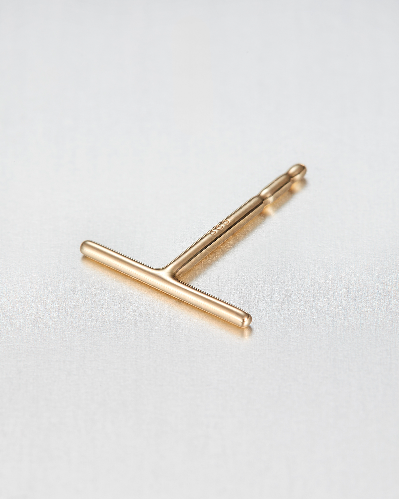14K Gold Bar Stud