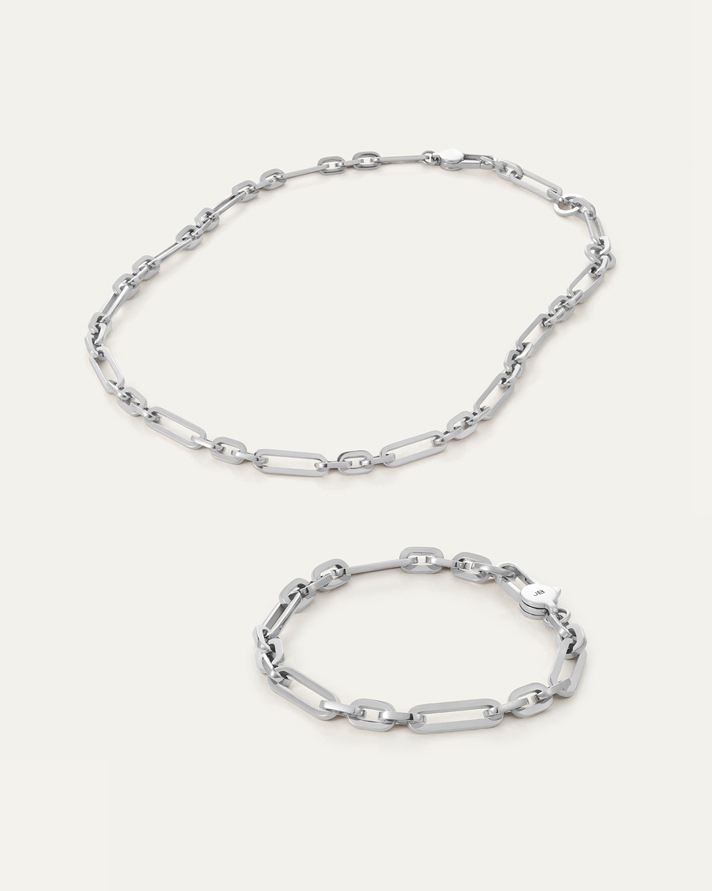 Mercer Stack | Silver Waterproof Necklace and Bracelet Stack