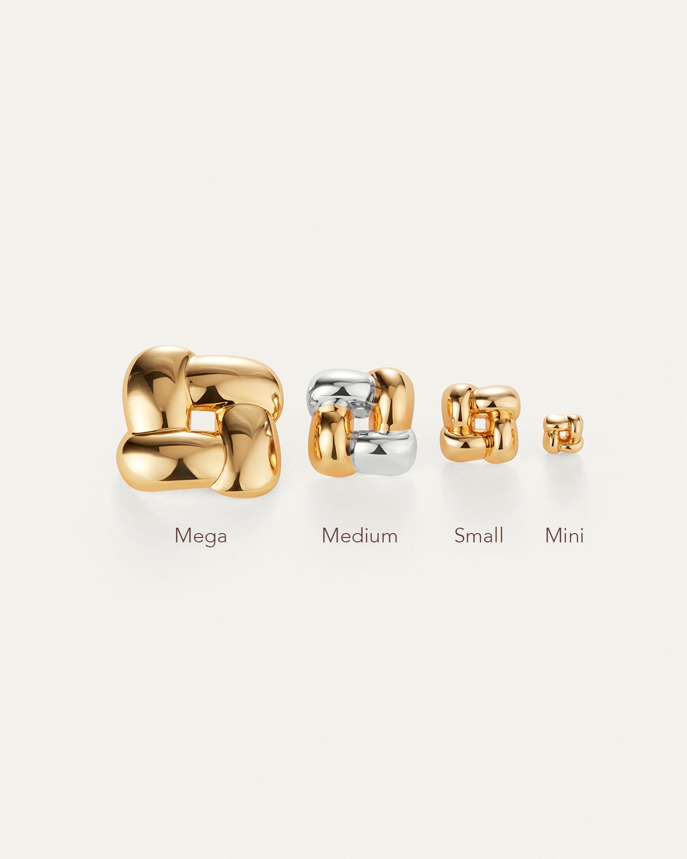 JENNY BIRD Mega Woven Square Earrings Gold Earrings For Women