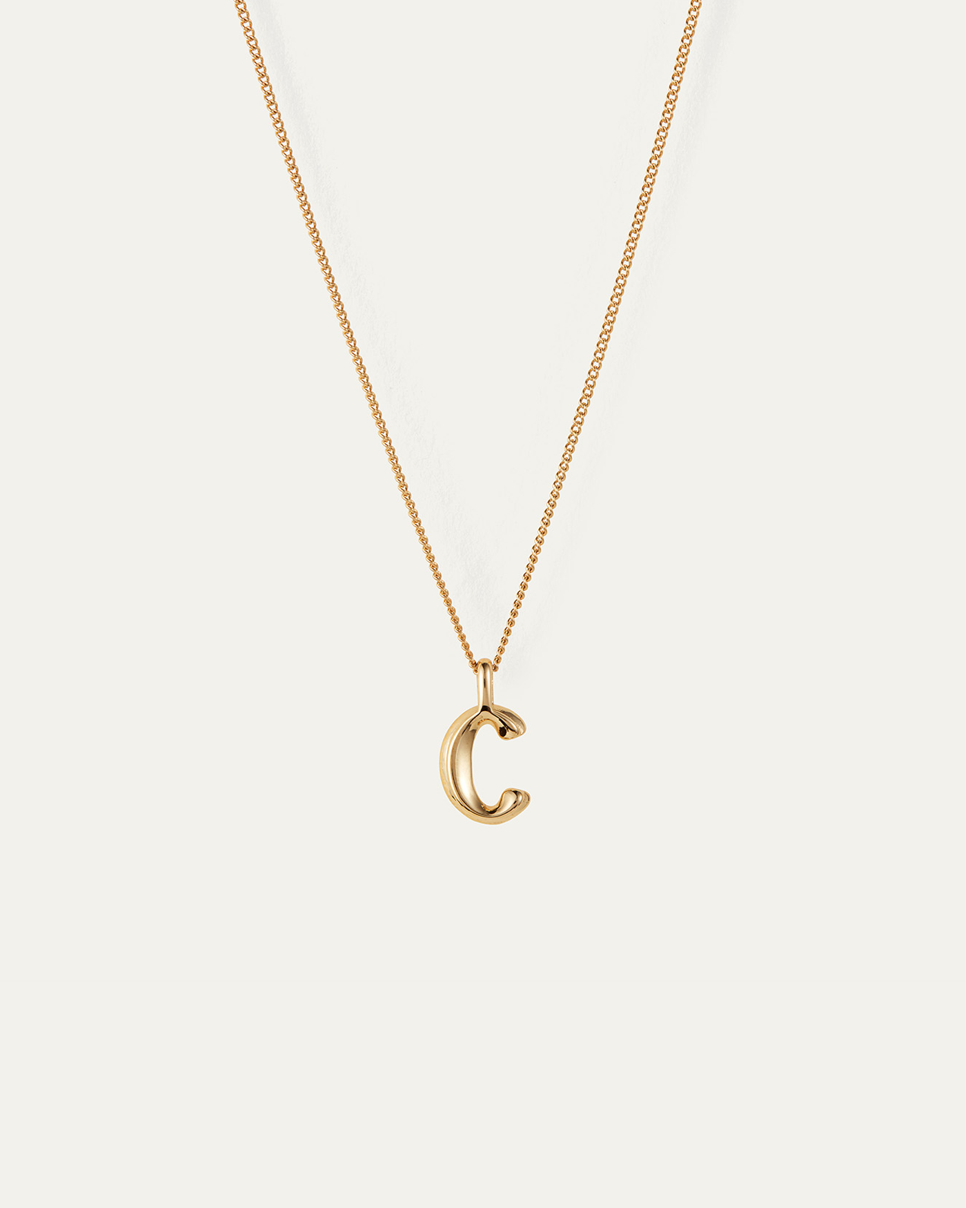 Silver C Letter Necklace | Royal Chain Group