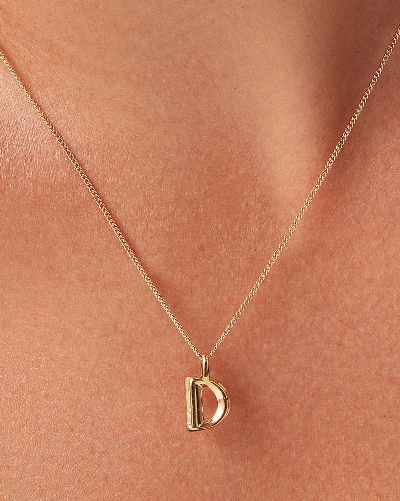 Necklace Letter D gold – Blush Indigo Jewellery