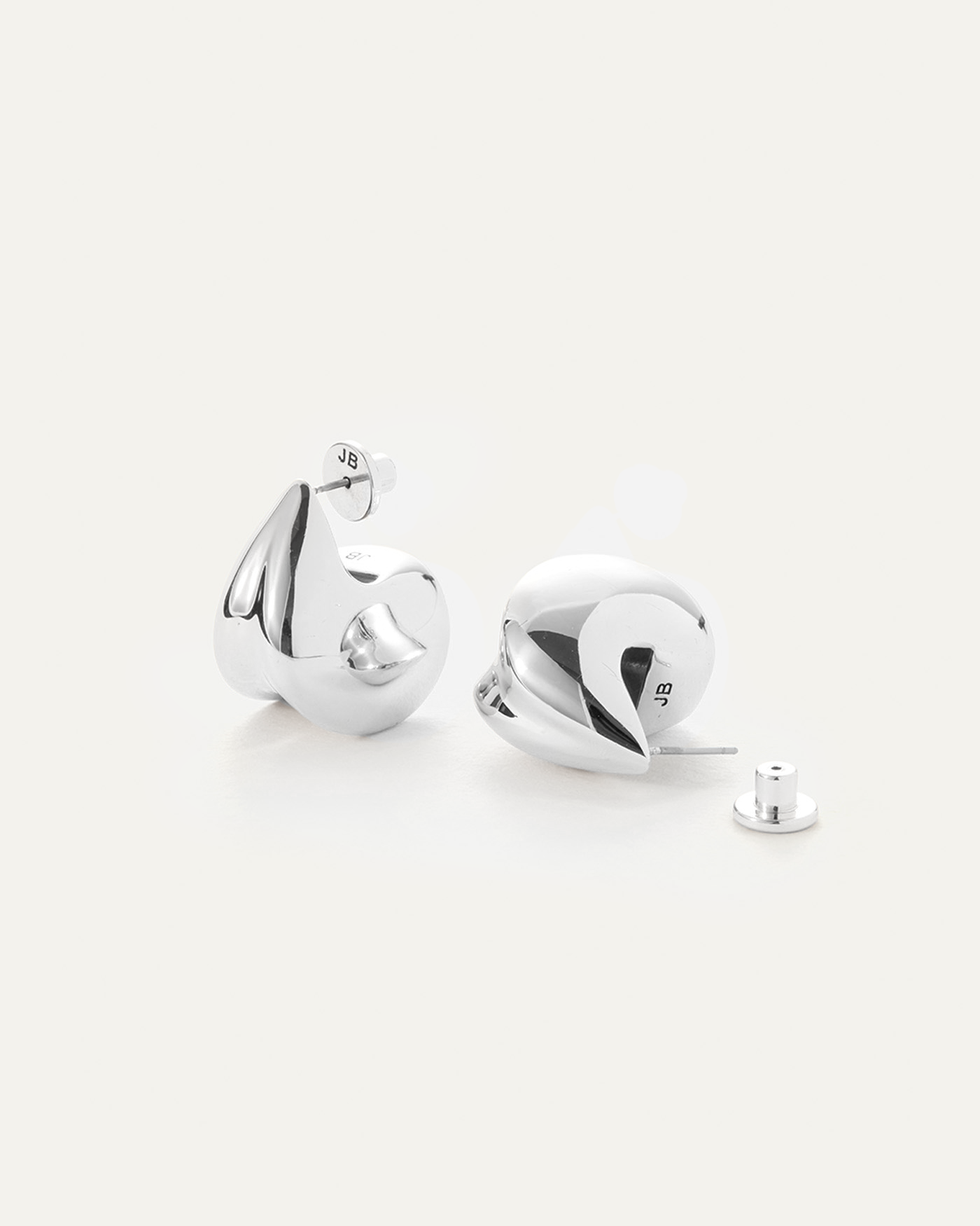 Jenny Bird Nouveaux Puff Silver Statement Earrings For Women