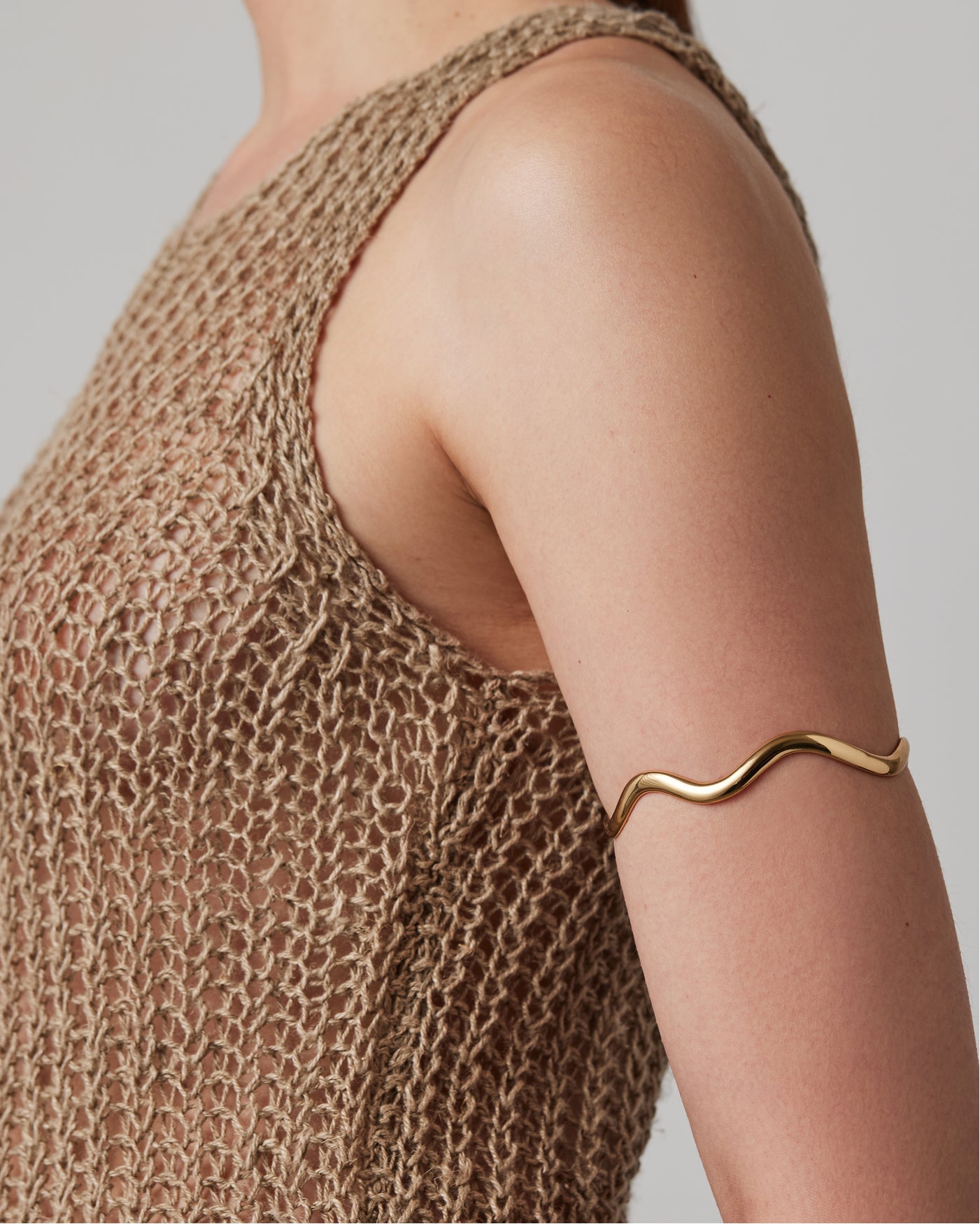 Ola Arm Cuff | Gold Squiggle Arm Cuff | JENNY BIRD
