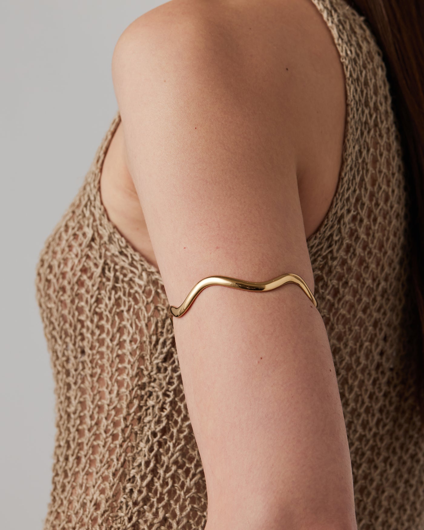 Ola Arm Cuff | Gold Squiggle Arm Cuff | JENNY BIRD
