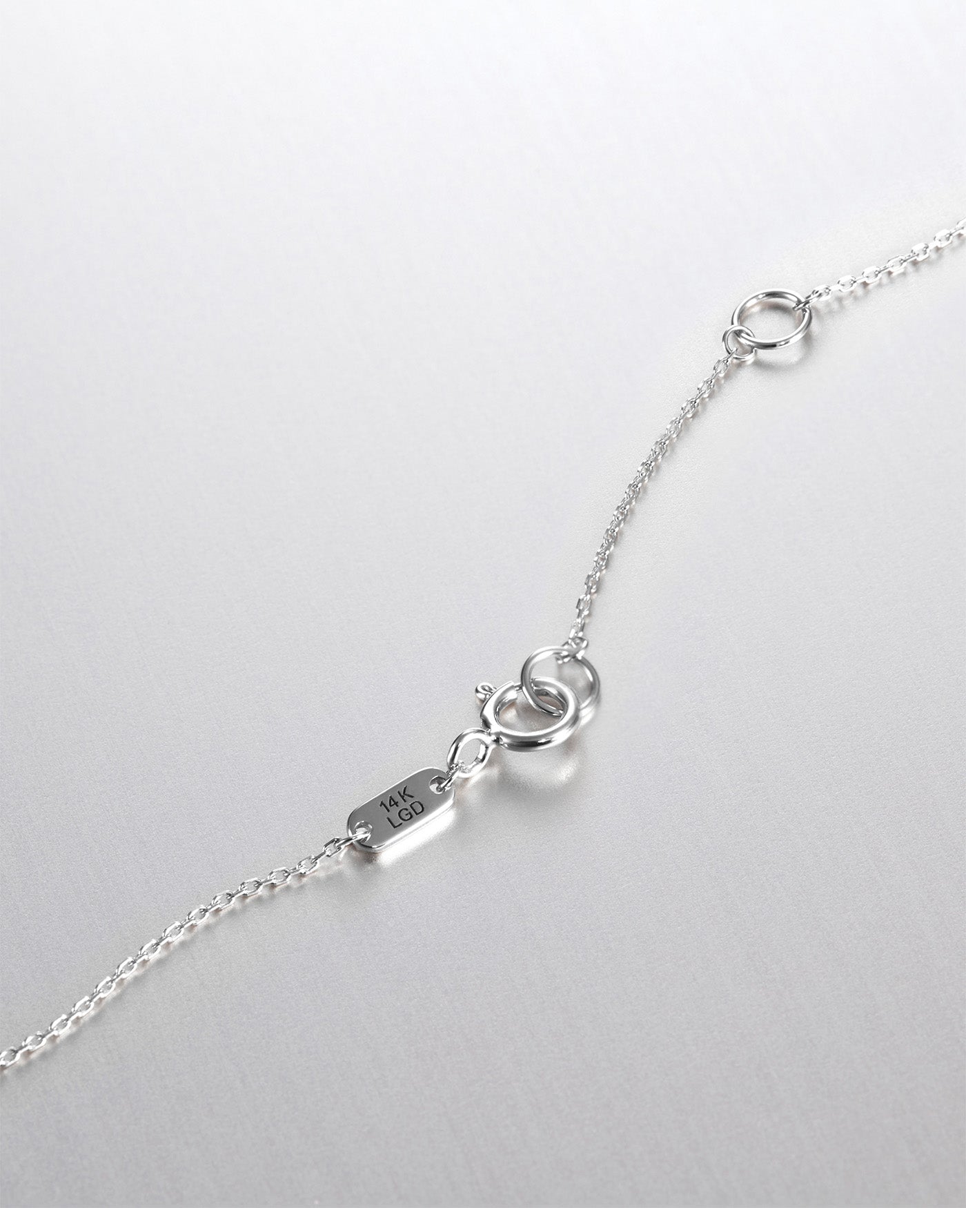 14K Princess Cut Double Diamond Pendant Necklace