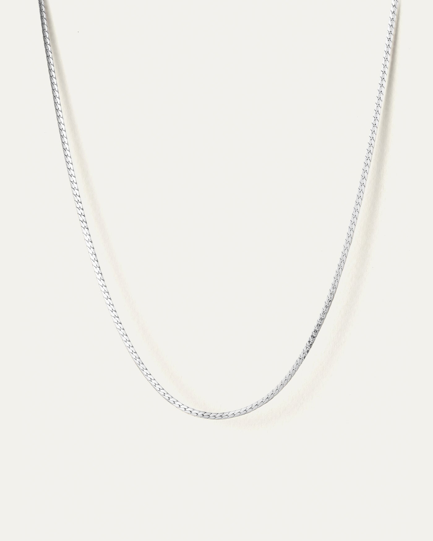 Priya Snake Chain Necklace Silver | JENNY BIRD