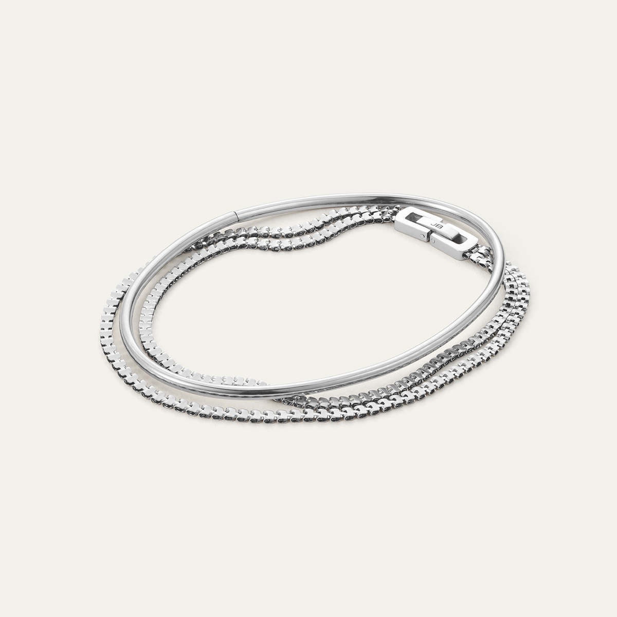 Textured Anklet Stack | Silver Waterproof Anklet Stack | JENNY BIRD