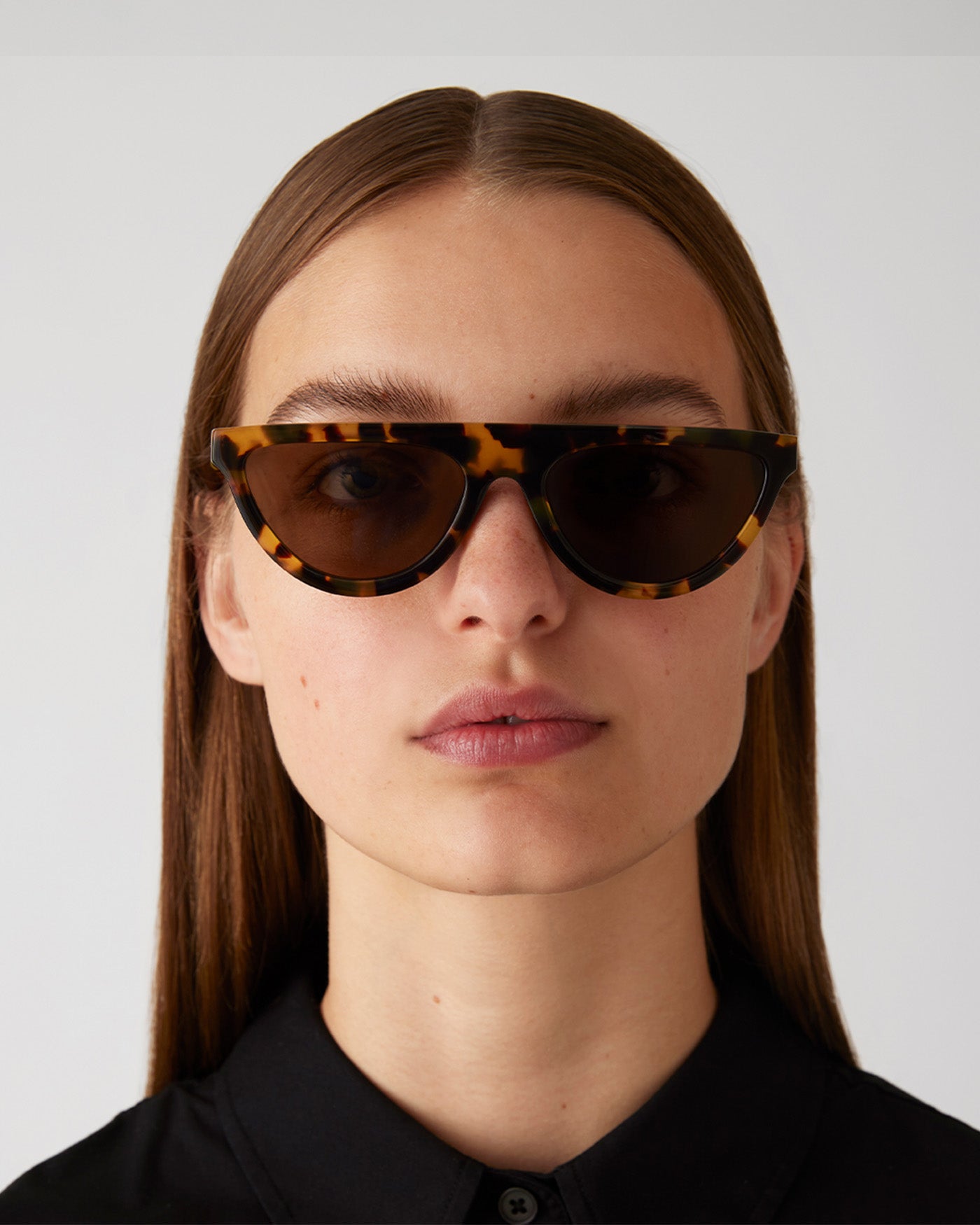 Celine Style Black Cat Eye Wide Arm Sunglasses- Order Wholesale