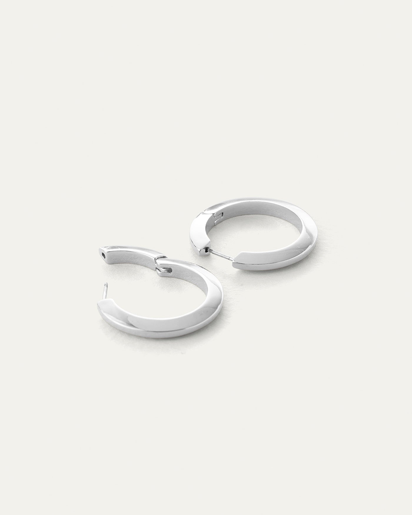 Mini-World Custom Two Letter Hoop Earrings Stainless Steel