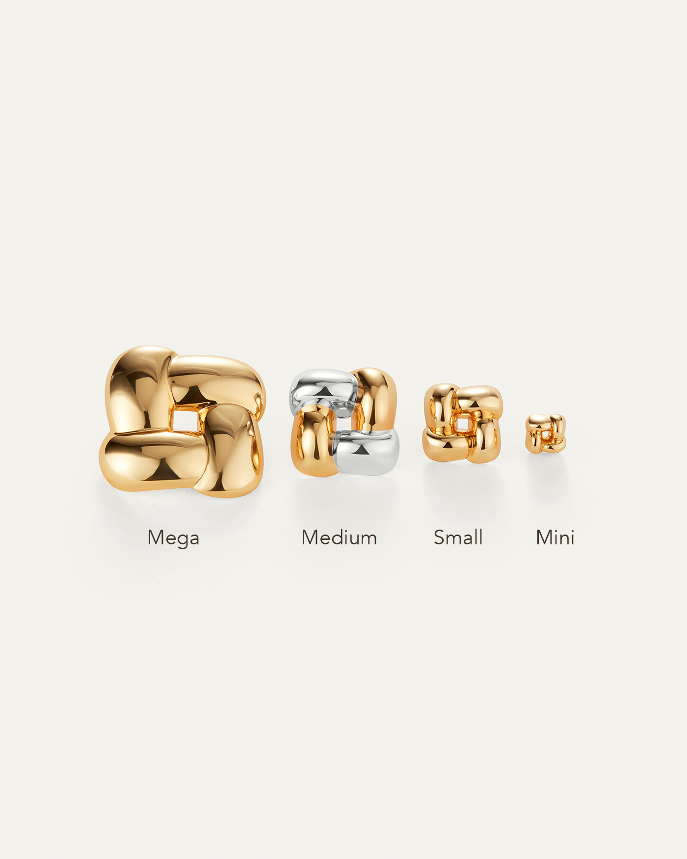 Small Woven Square Earrings