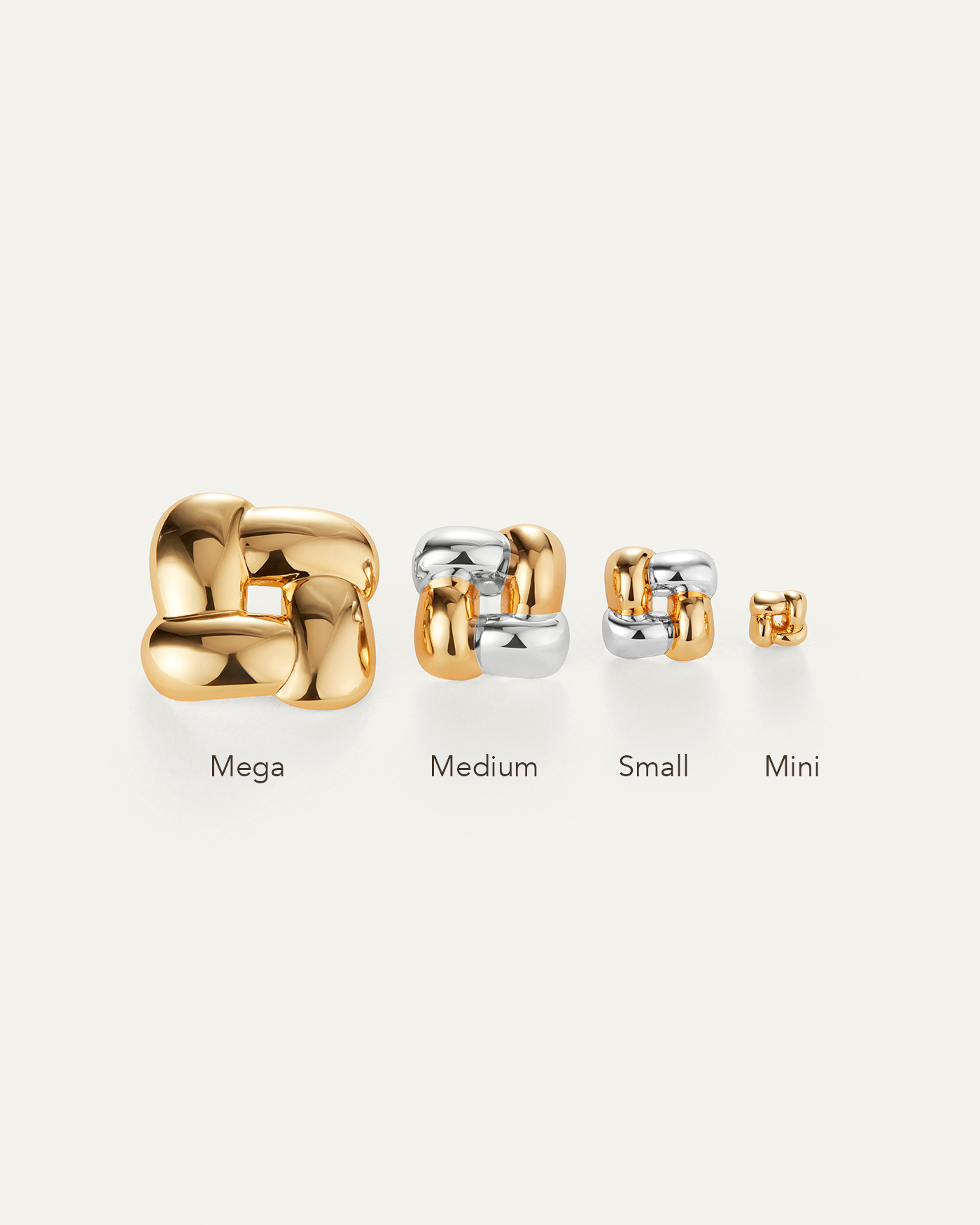 JENNY BIRD Small Woven Square Earrings Two Tone Earrings For Women