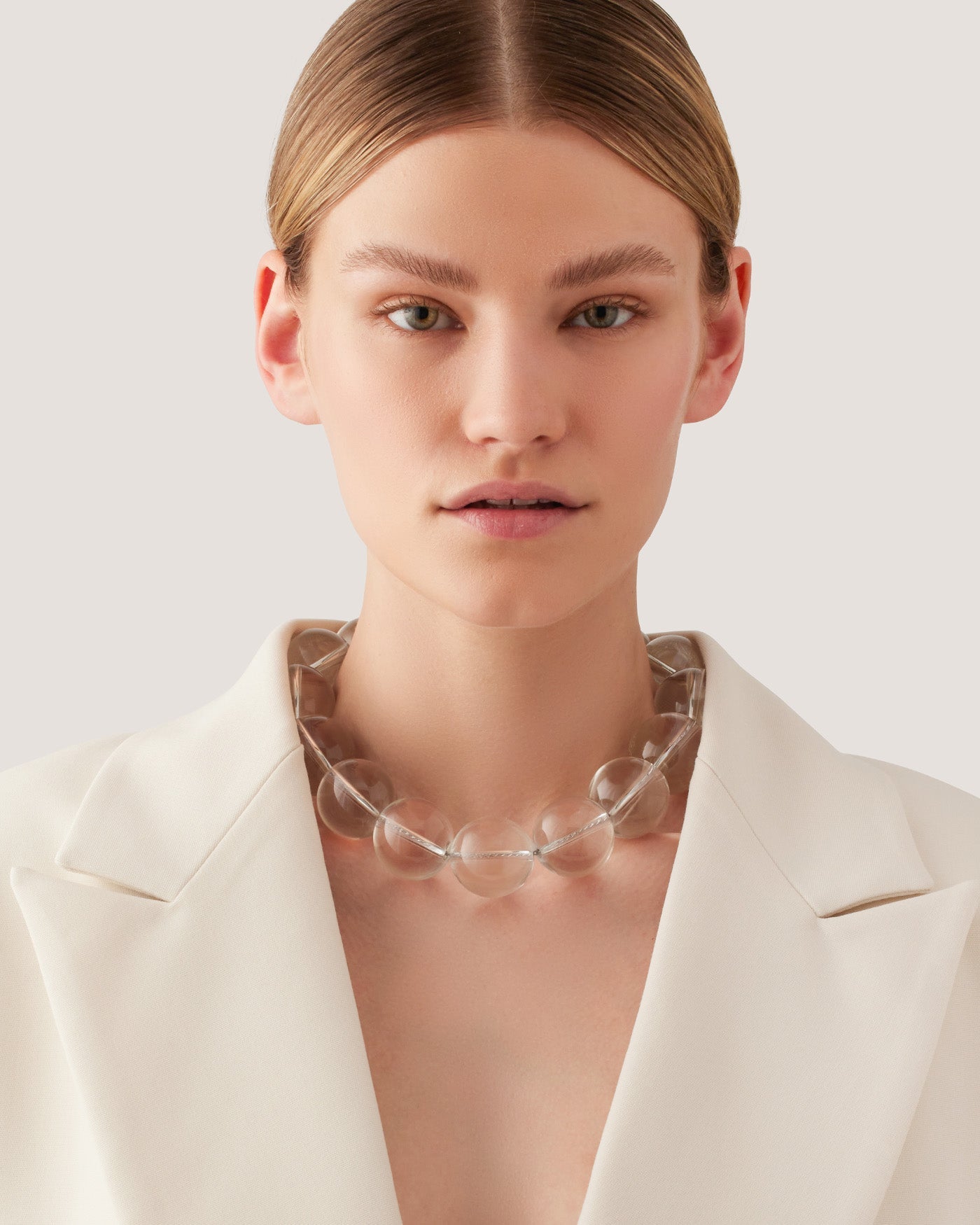 Clear Lucite Molten X Large Link Necklace | ALEXIS BITTAR